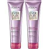 L'Oreal Paris Moisture Sulfate Free Shampoo and Conditioner Set, Hair Care for Color-Treated Hair with Rosemary Botanicals, EverPure, 1 Kit