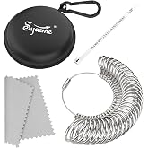 Ring Sizer Measuring Tool, Ring Measurement and Custom Kit US Sizes 0-15 | Syarme Ring Sizers for Finger Sizing Measuring, Jewelry Making, Ring Sizing, with Storage Box and Ring Gauge Soft Ruler