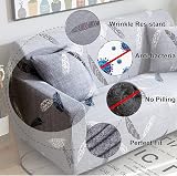 Teynewer 1-Piece Fit Stretch Sofa Cover 1 Seater Elastic Pattern Slipcover view 3