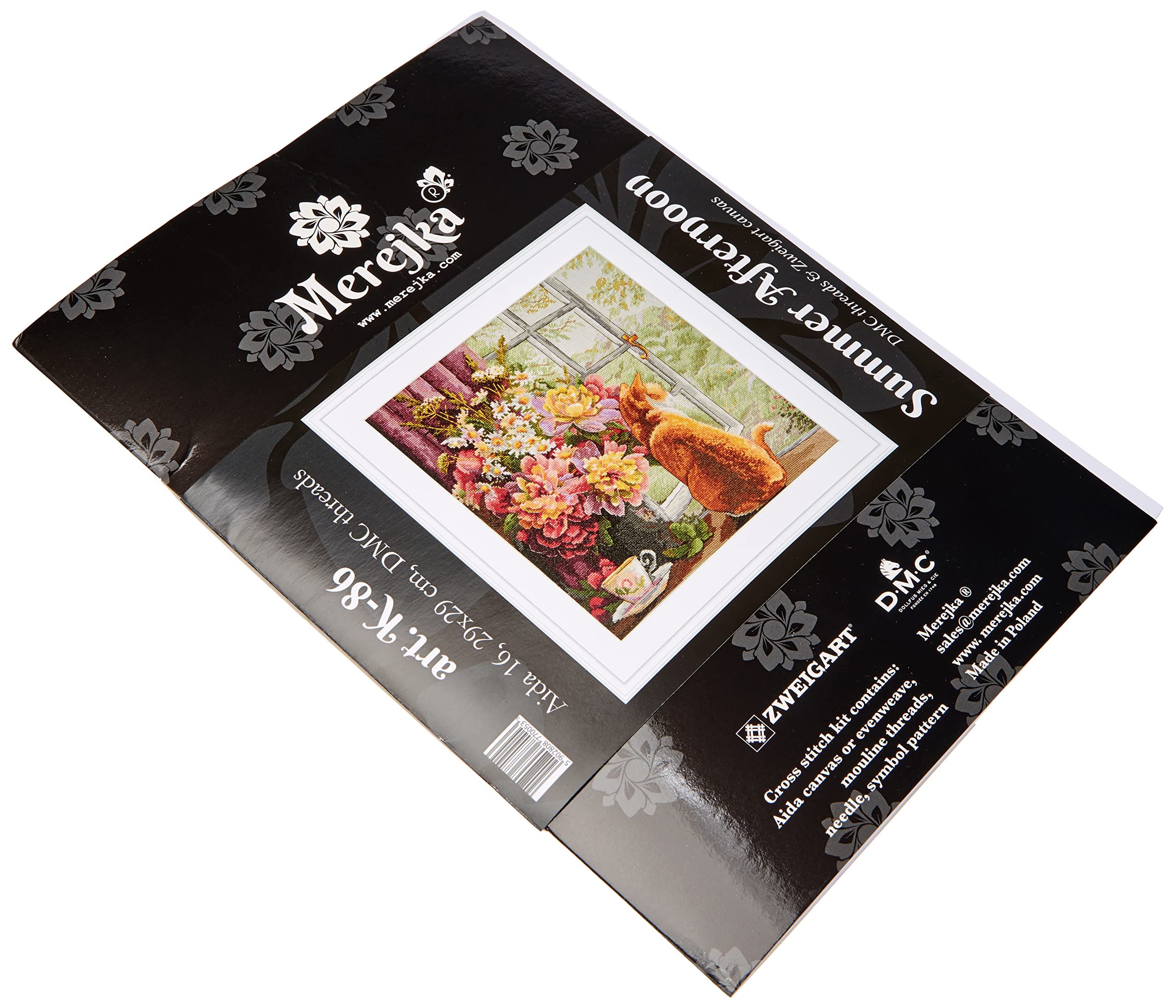 Merejka Counted Cross Stitch Kit, Cotton, Multicoloured, 29x29 cm