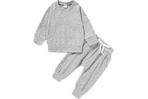 Happy Town Fall Outfits for Toddler Girl Boy Long Sleeve Top and Long Pants Set Toddler Sweatsuits