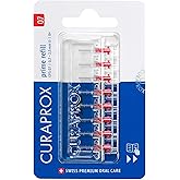 Curaprox Prime CPS 07 Red - 8 Refill Pack - Premium Interdental Brushes - Interdental Flosser