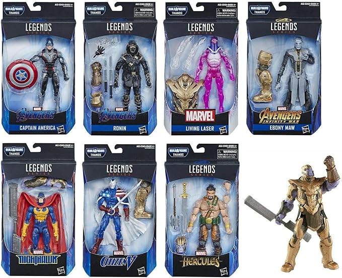 Avengers Endgame Marvel Legends Wave 1 Set Of 7 Figures Thanos Baf
