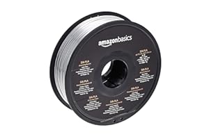 Amazon Basics SILK PLA 3D Printer Filament, 1.75 mm, Silver, 1 kg Spool (2.2 lbs)