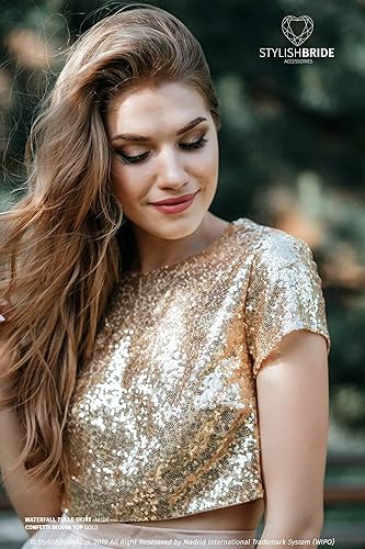 amazon gold sequin top