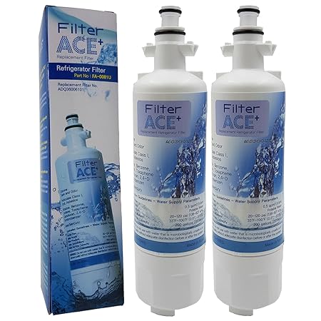 ACE+ | Paquete de 2 - Filtro de agua frigorífico compatible con LG ...