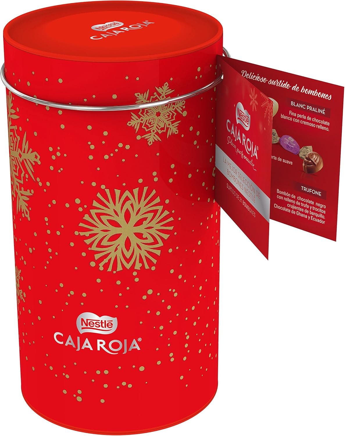 CAJA ROJA Bombones Lata navidad 190g: Amazon.es: Alimentación y bebidas