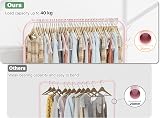 HOMIDEC Clothes Rail Portable Rack with Hooks and Metal Shelf Pink 40kg view 5