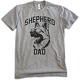 EVERTREE CLOTHING Shepherd Dad T-Shirt, Unisex Men's Shirt, German Shepherd Owner, Best Dog Dad Gift