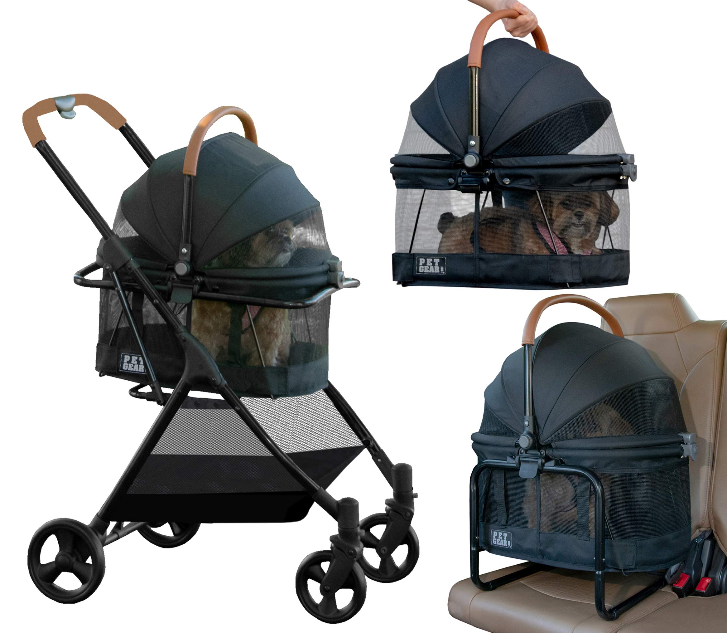 Photo 1 of Pet Gear, A Vermont Family Owned Company Since 1936, 3-in-1 Travel System, View 360 Stroller Converts to Carrier and Booster Seat with Easy Click N Go Technology, for Small Dogs & Cats, 4 Colors