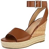 Yavero Women's Espadrille Wedge Sandals Open Toe Platform Sandals with Ankle Strap Stylish Cork Wedges for Summer
