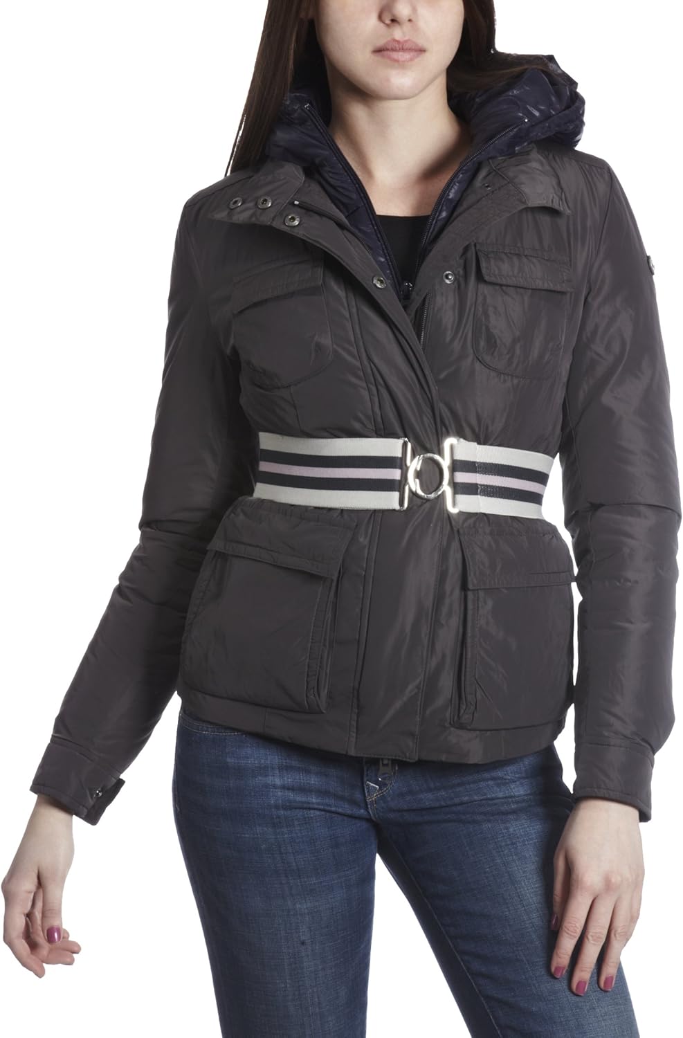 Timberland Womens 3 in 1 Padded Field Jacket Grey A0114029 Small