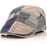 MOACC M Men's Beret Hat Cotton Buckle Adjustable Newsboy Hats Cabbie Gatsby Cap