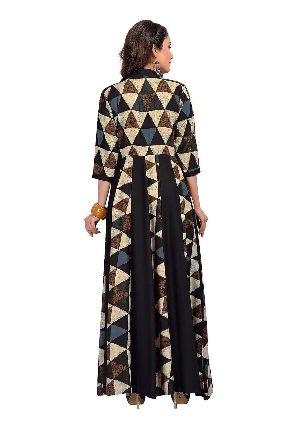madhuram textiles women's printed maxi kurta