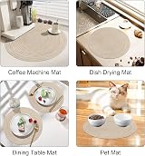 Pauwer 38cm Round Placemats 6 Pieces Beiges Heat Resistant Non Slip view 7
