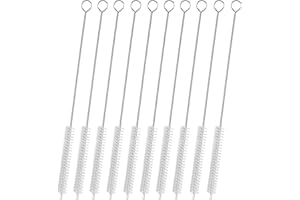 CIDYAUST Straw Cleaner Brush for Stanley Extra Long 12 inch, Extra Wide 12mm diam Straw Brushes for 40/30/20 oz Stanley Mug, Straw Cleaning Brush for Tubes, Water Cup, Extra Long Straw Brush Set 10 Pack