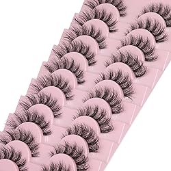 FANXITON Mink Lashes with Clear Band Fluffy 15 MM