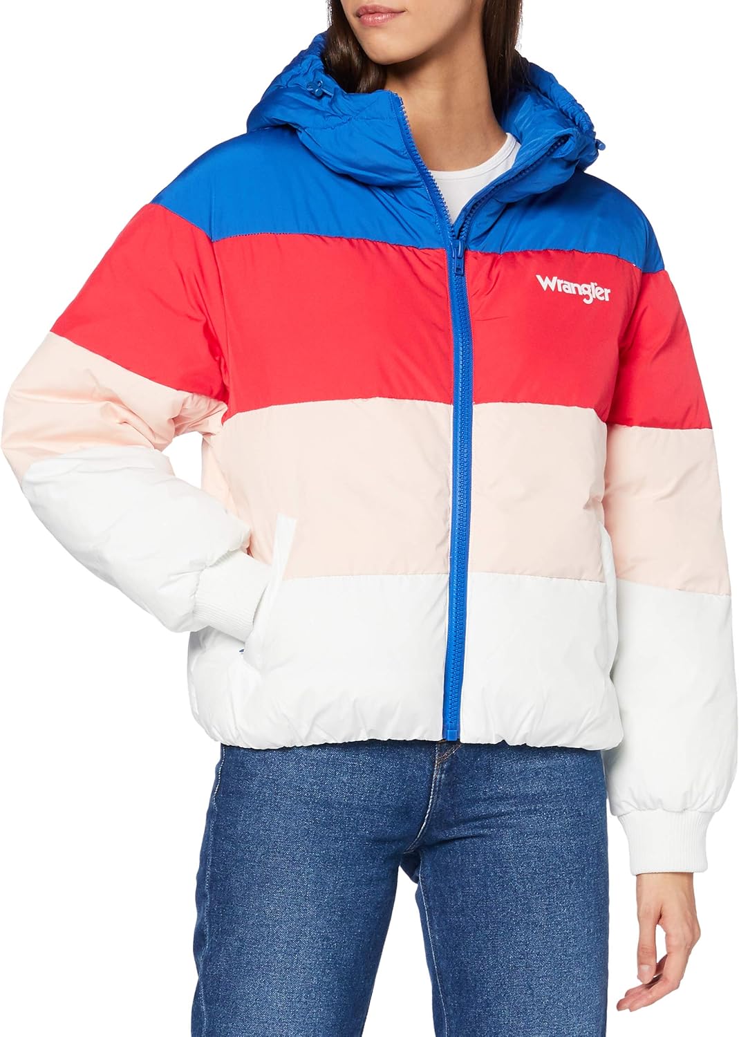 Wrangler Women's Rainbow Puffer Jacket Amazon.co.uk Clothing