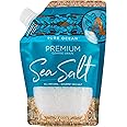 SaltWorks Premium Sea Salt, Coarse, Artisan Pour Spout Pouch, Pure Ocean, 16 Ounce
