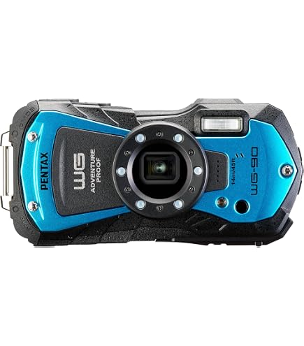 Amazon.com : PENTAX WG-90 Blue Waterproof Camera, Shockproof