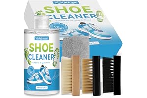 MIOTUHOME Shoe Cleaner Kit for Sneaker, 8.45 Oz Sneaker Cleaner with Shoe Brushes & Towel, White Shoe Cleaner Kit, Sneaker Cleaning Kit for Leather Nubuck Mesh Suede Knit White Shoe Trainer and All Materials