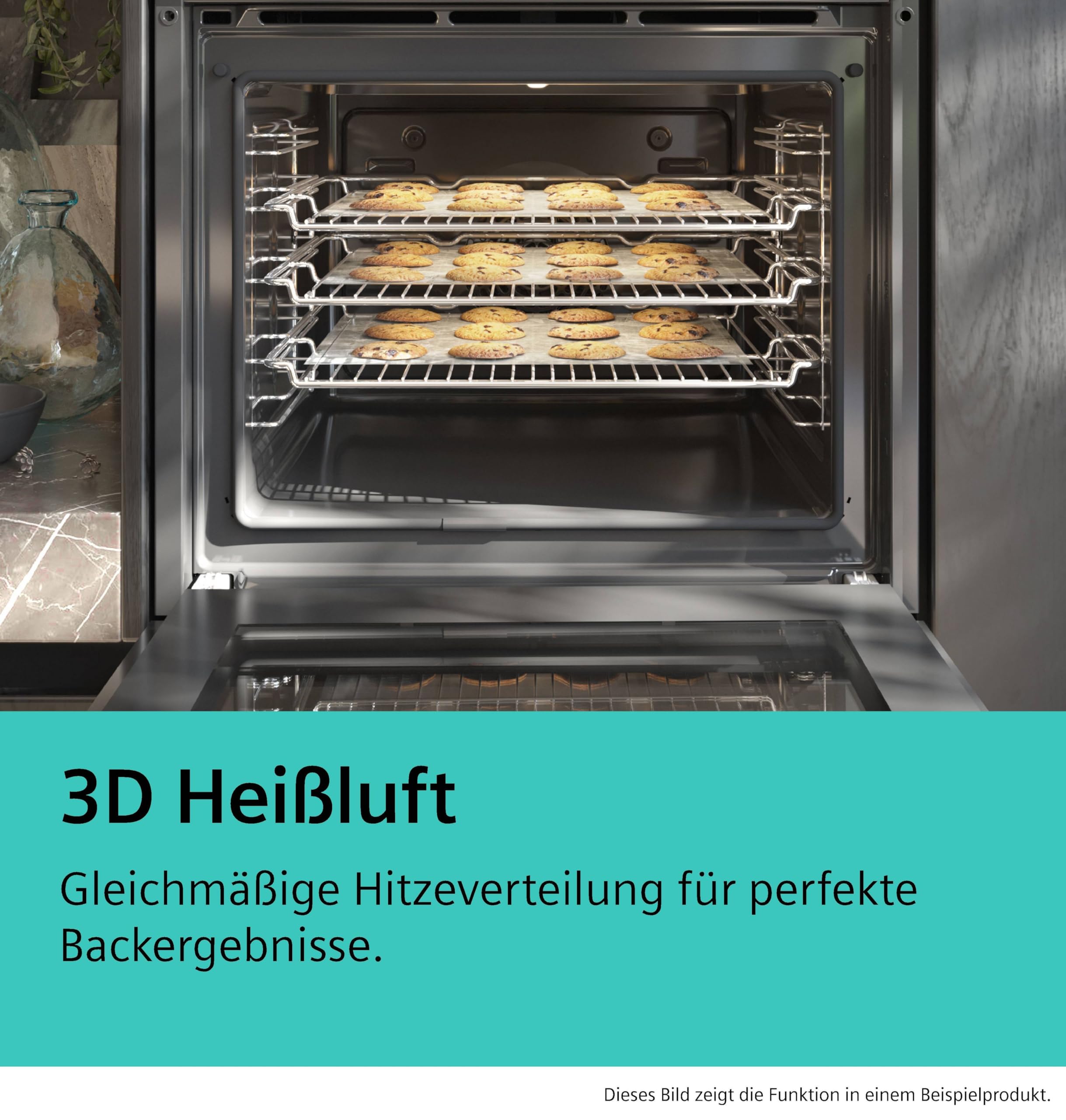 Siemens HB572ABS3, Stiftung Warentest GUT (2,0)*, iQ300 Einbau-Backofen 60x60 cm, Air Fry, Pyrolyse Selbstreinigung, LED-Touchbedienung, 3D Heißluft, Schnellaufheizung, cookControl10 8