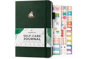 Clever Fox Self-Care Journal – Wellness & Daily Reflection Notebook – Mental Health & Personal Development Journal – Self-Care, Meditation & Mood Journal for Women & Men – A5 Size (Forest Green)