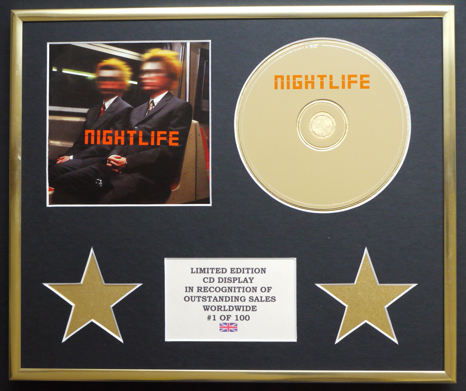 PET SHOP BOYS/CD DISPLAY/LIMITED EDITION/COA/NIGHTLIFE