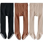EPEIUS Baby Tights Baby Girls Non-Slip Plain/Ribbed Leggings Seamless Cotton Stockings Pantyhose Newborn Infant Toddler