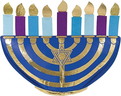 Amazon Com Amscan 3900407 Polyester Menorah Hat 15 3 H X 18 1 Ct Health Personal Care