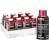 Amazon Brand - Solimo Energy Shot, Berry Flavor, 2 fl oz (Pack of 12)