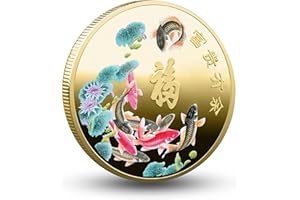 GIMILANG Koi Fish Blessing Rich and Have A Surplus Wealth Lucky Coin Lottery Ticket Scratcher Tool - Chinese Good Luck Charms Challenge Coin