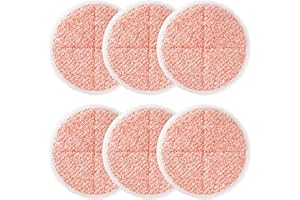 BIHARNT 6 Pack Spin-Wave Mop Replacement Pads Compatible with Bissell Spin-Wave 2039,2039A,2124,2307,23157,20391,20399 Series Steam Mop Pads for Bissell Spin-Wave Hard Floor Cleaner