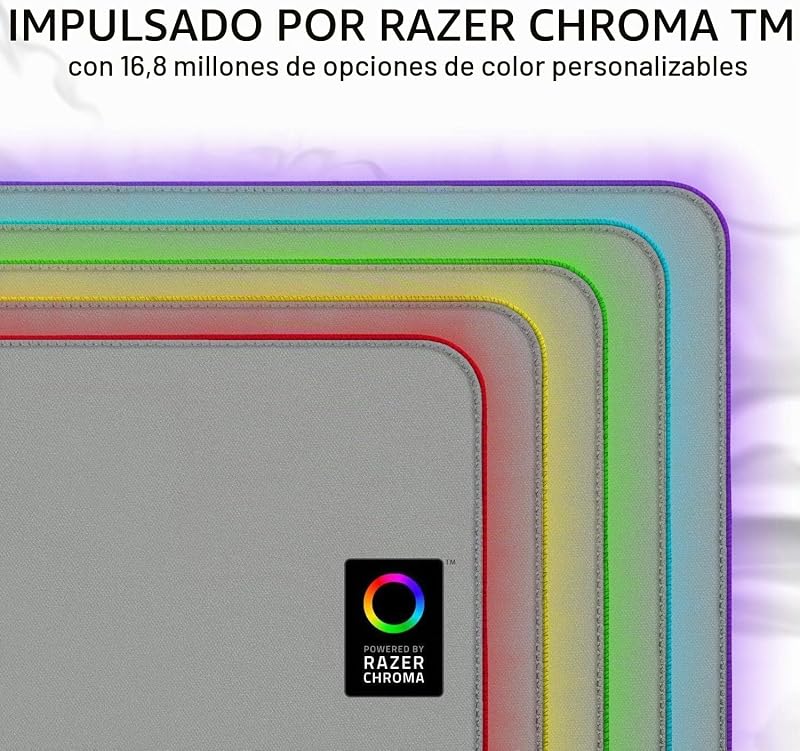 Goliathus Extended Chroma - Tapete de rato (compatível com Synapse 3, base de borracha antiderrapante, fixação de cabo, 255 x 355 x 3 mm) Mercury