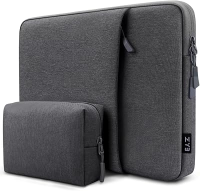 ZYB 14 Inch Laptop Sleeve Waterproof Shockproof Case Grey 14-14.1"