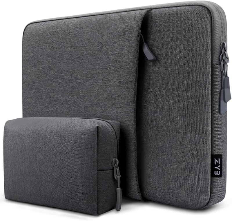 ZYB 14 Inch Laptop Sleeve Waterproof Shockproof Case Grey 14-14.1"