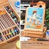 Shuttle Art 59 Pack Acrylic Painting Set with Tabletop Easel and Accessories view 5