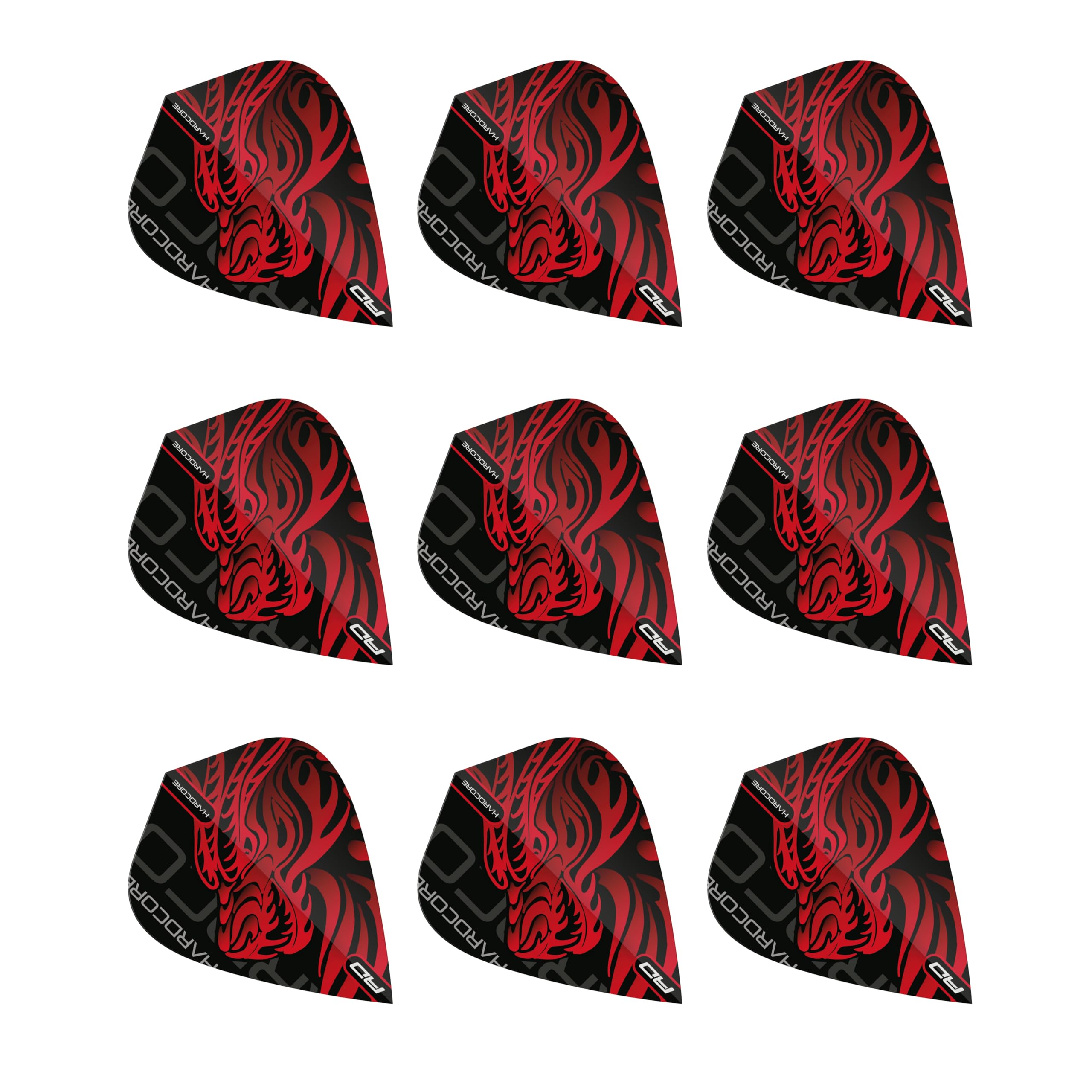 RED DRAGON Hardcore Jonny Clayton Dragon Kite Dart Flights - 3 sets Per Pack (9 Dart Flights in total)