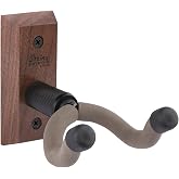 String Swing CC01K-BW Guitar Hanger and Guitar Wall Mount Bracket Holder for Acoustic and Electric Guitars Black Walnut