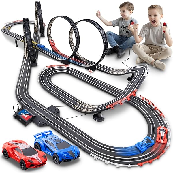 CUSOCUE HIGH-SPEED SLOT CAR RACE TRACK SETS FOR...