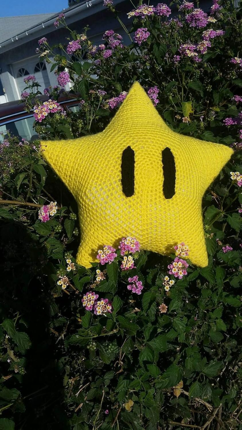 Amazon Com Large Crocheted Super Mario Super Star Plush