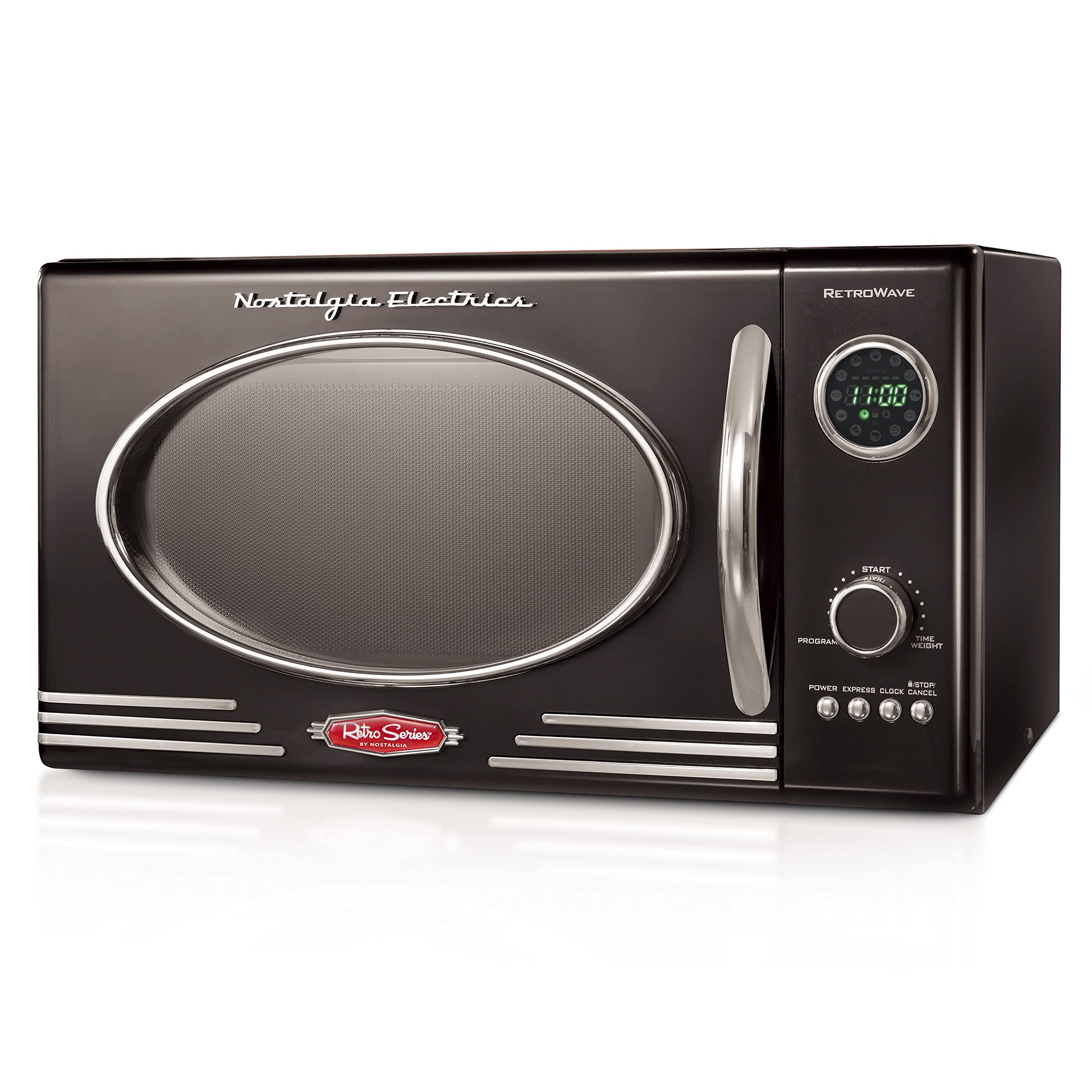 Nostalgia Retro Countertop Microwave Oven - Large 800-Watt - 0.9 cu ft & BISSELL CleanView Compact Upright Vacuum, Fits In Dorm Rooms & Apartments