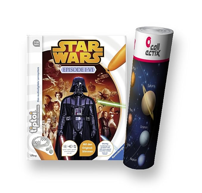 tiptoi Ravensburger Buch - Star Wars Episode I-VI + Weltraum-Kinder-Poster by Collectix