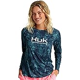 HUK Womens Pursuit Pattern Long Sleeve Shirt, Fishing Shirt for Women