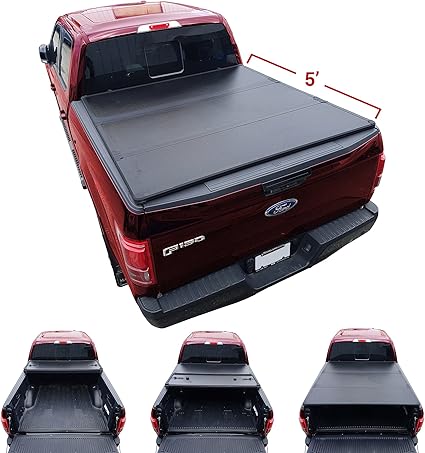 Galaxy Auto Hard Tri Fold For 2016 20 Toyota Tacoma 5 Bed Fleetside Models Only Black Trifold Truck Bed Tonneau Cover Tonneau Covers Amazon Canada
