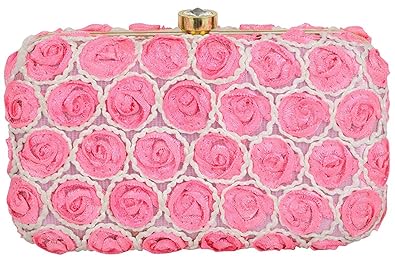 Tooba Handicraft Party Wear Hand Embroidered Box Clutch Bag Purse For Bridal, Casual, Party, Wedding