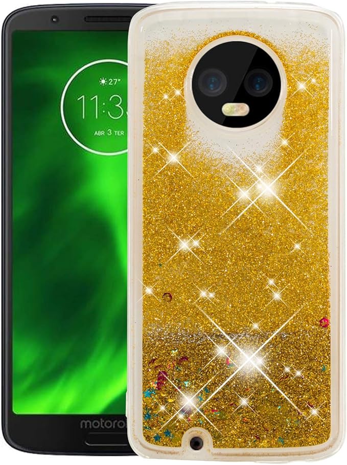 Amazon Motog6 携帯電話ケース Motorola Moto G6カバー グリッター キラキラ ガーリー バンパー Moto6g 6g 5 7インチ ゴールド ケース カバー 通販