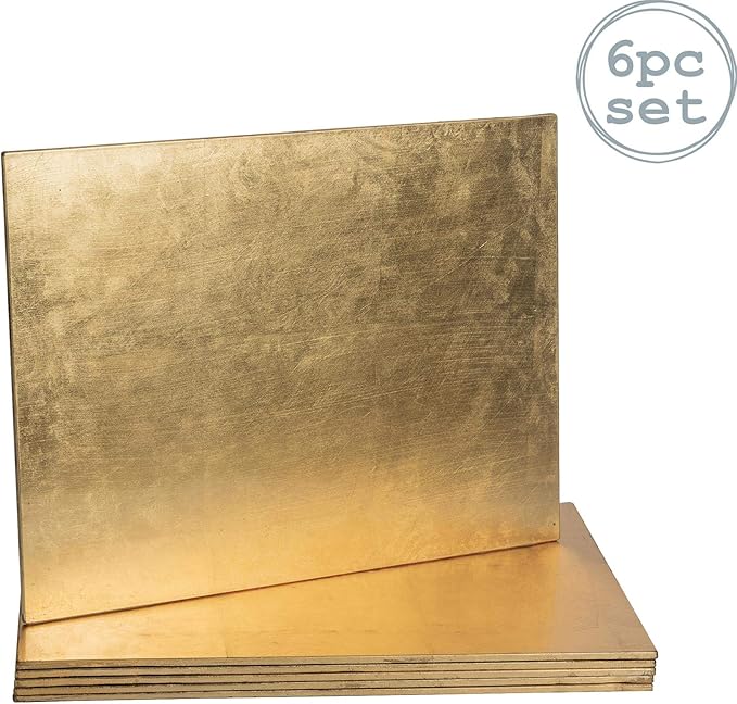 Argon Tableware Gold Placemats Set Metallic Dining Table Mats 400 x