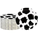 HSPAIDYP 40 Pcs Cow Print Party Supplies Cow Print Paper Plates 7" Cow Party Plates for Farm Animal Barn Cow Theme Baby Shower Cowboy Cowgirl Farmhouse Cow Birthday Party Decorations