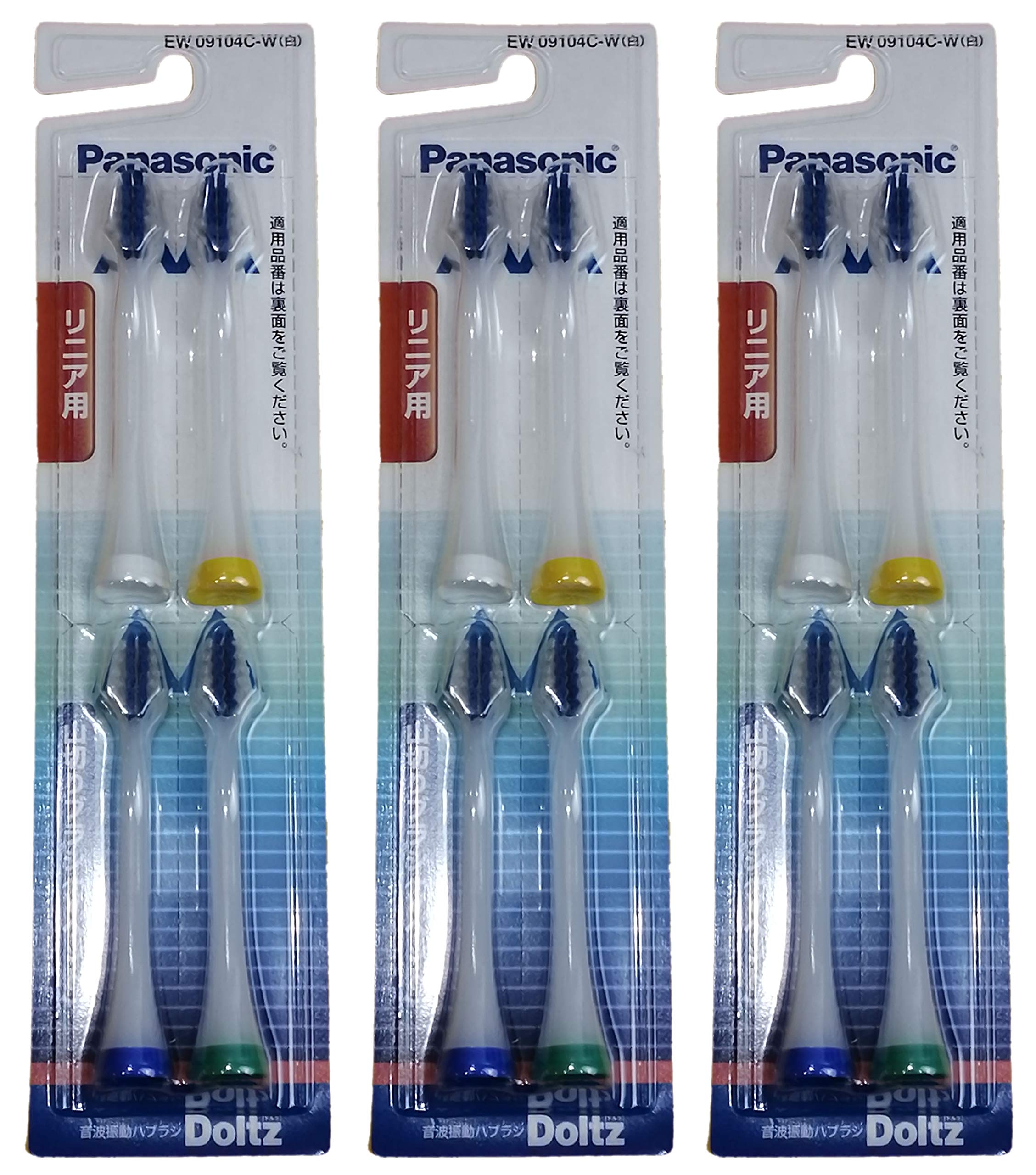 パナソニック 替えブラシ ドルツ 山切りタイプ Vヘッド 4本組×3パック(計12ブラシ) 白 EW09104C-W-3p商品画像